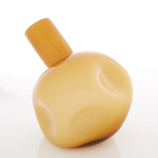 6" Yellow Abstract Vase